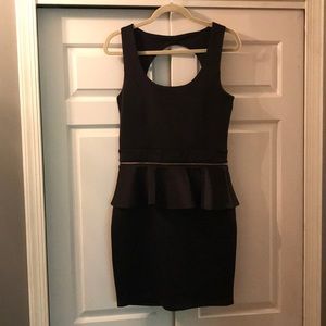 Black peplum dress